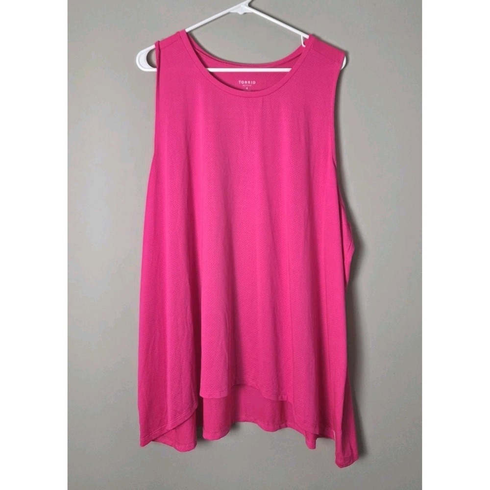 Torrid Active Tank Top Plus Size 4X Pink Sleeveless Athletic Textured Breathable